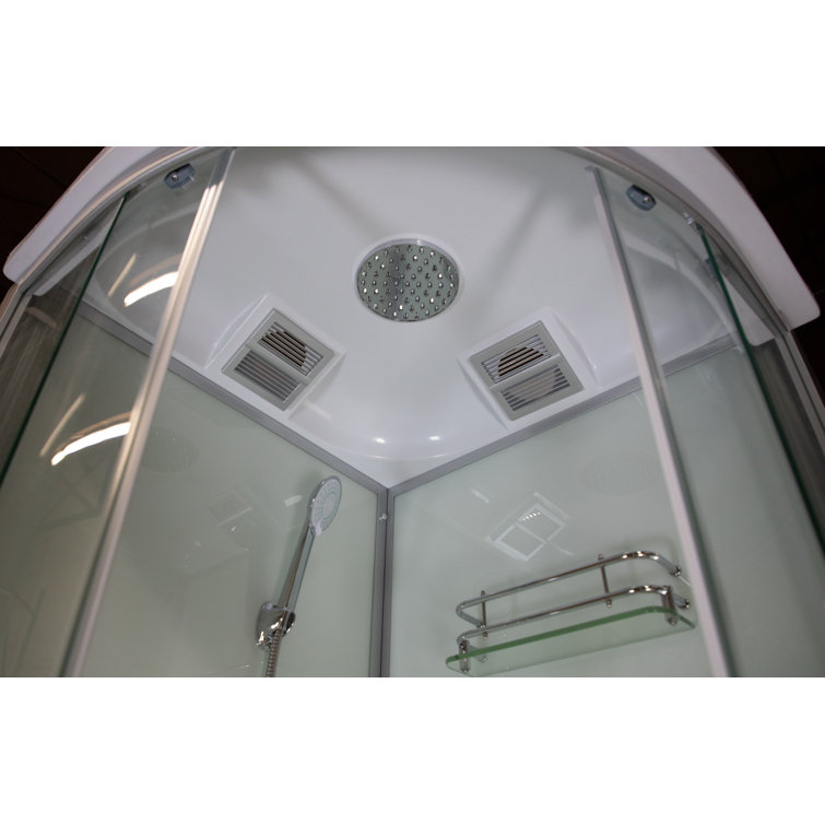 Royal Home Showers 36" x 86" Round Sliding Shower Enclosure with Base
